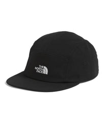 The North Face Norm Camp Hat front logo detail highlighting brand heritage and outdoor style.