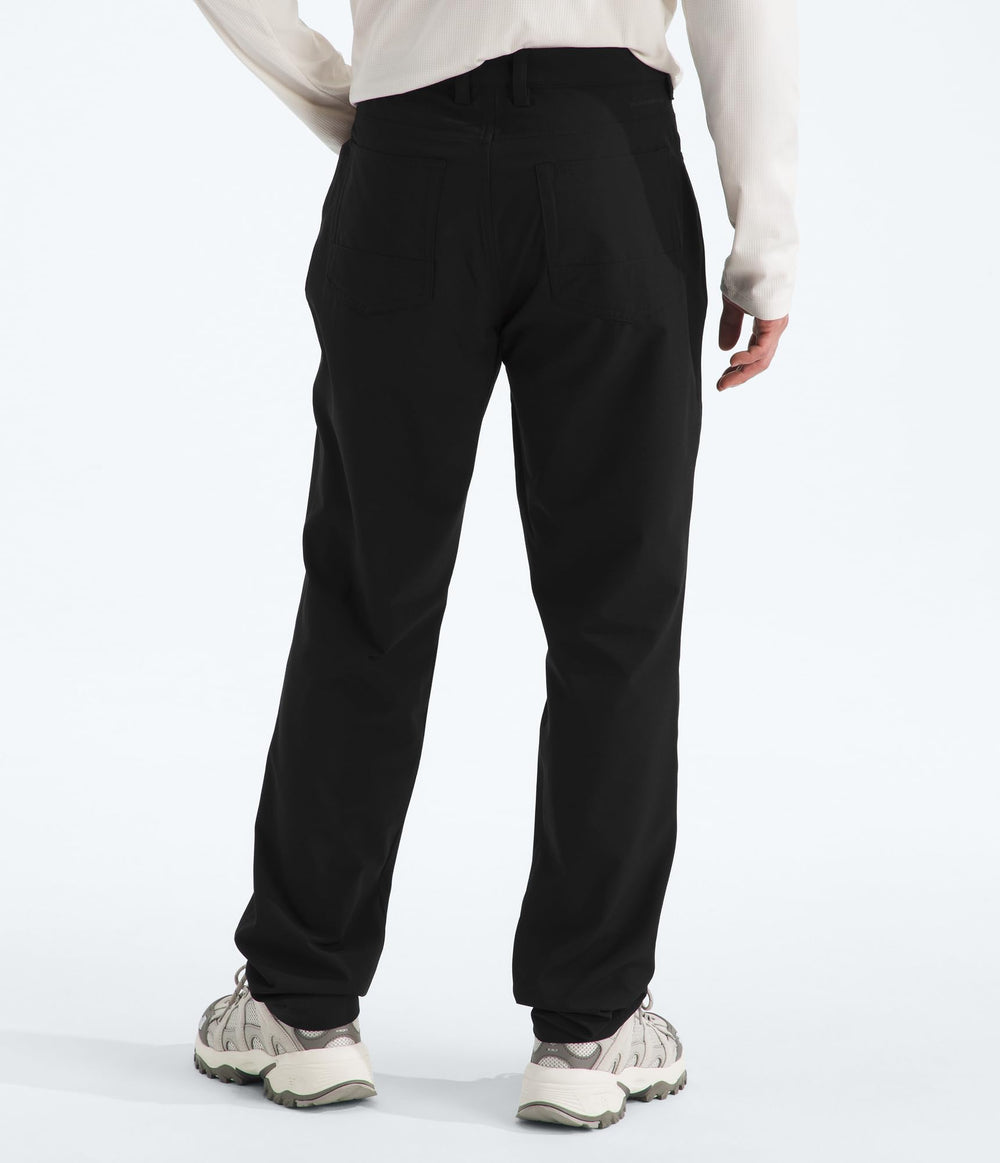 The North Face Paramount 5-pocket pants waistband and zip for secure fit.