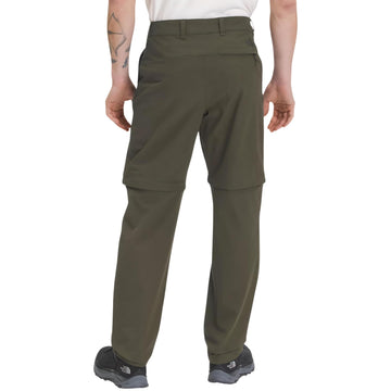 The North Face Paramount Convertible Pant zip-off leg close-up demonstrates quick conversion for varied conditions.