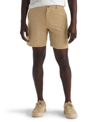 The North Face Rolling Sun Packable Shorts on model for all-day outdoor comfort.