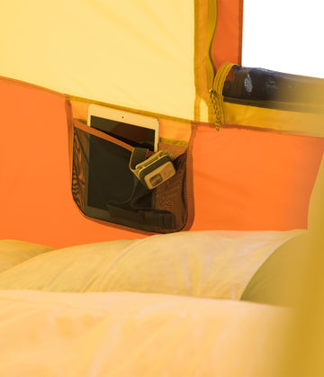Doors open on The North Face Sequoia 4 for easy entry and ventilation.