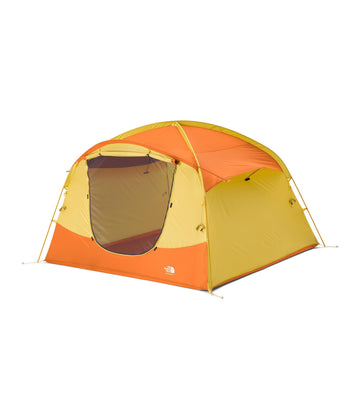 The North Face Sequoia 4 setup on-site highlighting easy assembly for group trips.