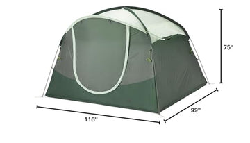 The North Face Sequoia 6 tent vestibule adds organized storage and entry options.