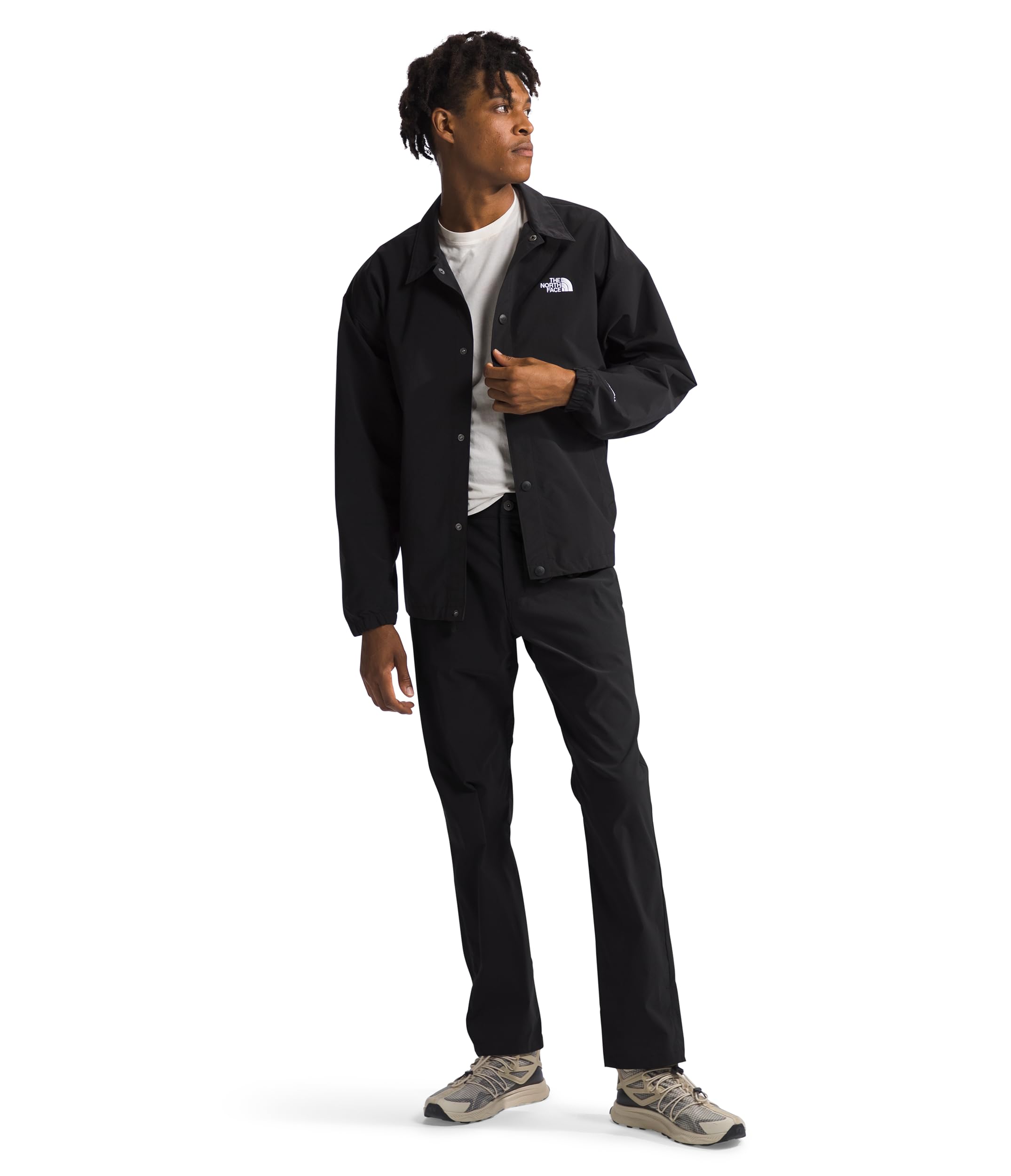 The North Face Sprag 5-Pocket Pant stitch-detail emphasizes durability for rugged treks.