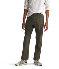 The North Face Sprag pant front view in taupe-green for everyday hiking comfort