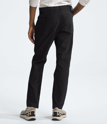 The North Face Sprag pant material-dwr close-up emphasizes water resistance.