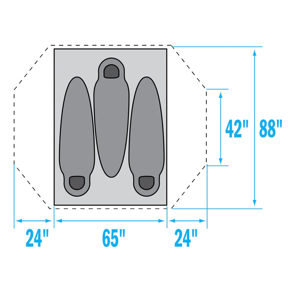 The North Face Stormbreak 3 water-repellent finish shows rain protection in action