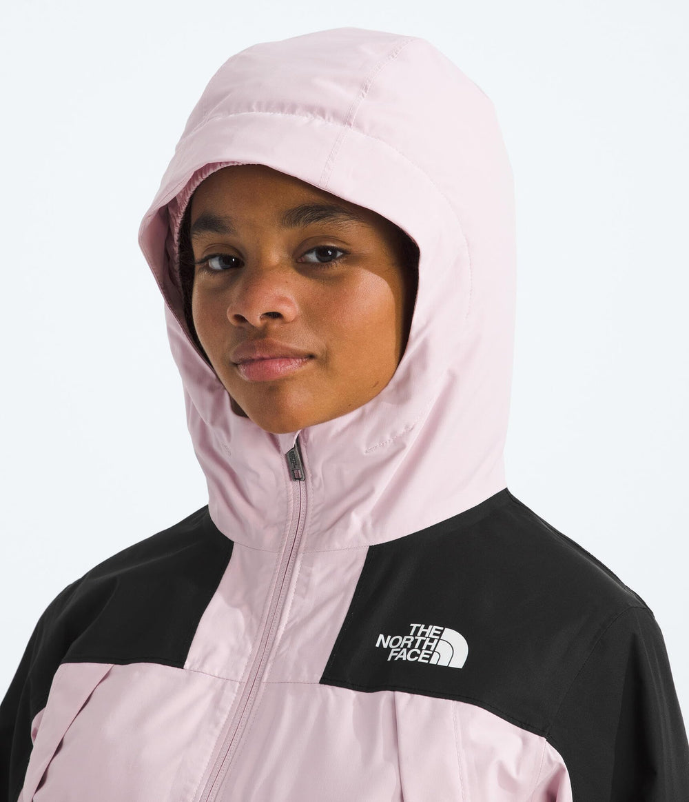 The North Face Teen Antora Triclimate outer shell with DryVent 2L and DWR keeps gear dry.