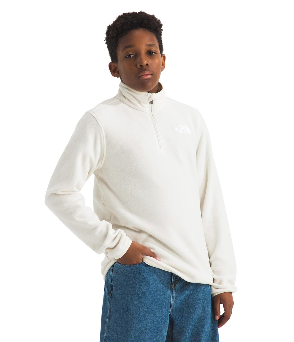 The North Face Teen Glacier 1/4 Zip Pullover layered look demonstrating versatile layering options