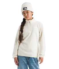 The North Face Glacier pullover reverse-coil zipper reduces chafing during activities.