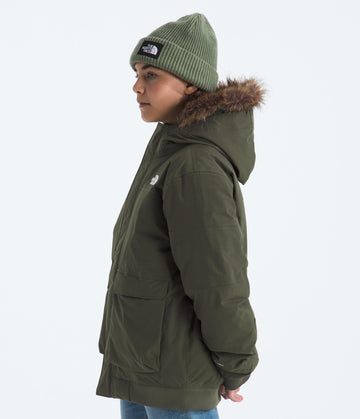 The North Face Teen McMurdo hood detail offering insulated warmth and snug fit