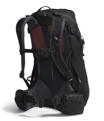 Terra 40 hipbelt and load lifters support even weight distribution.