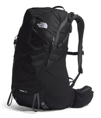 The North Face Terra 40 side view highlights easy access storage and streamlined silhouette.