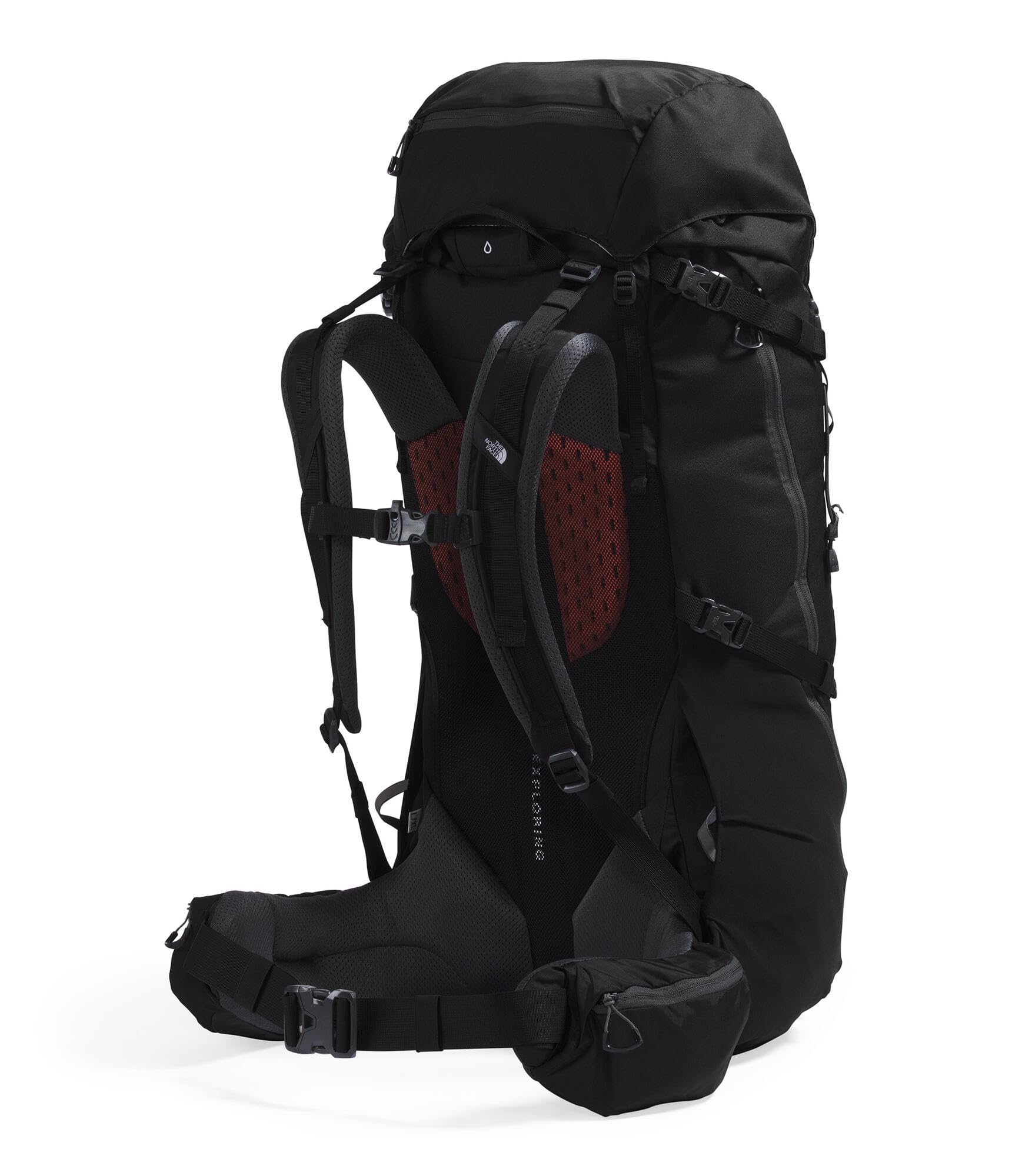Internal hydration sleeve inside The North Face Terra 55 pack