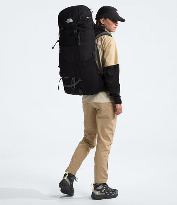 Padded back panel and hipbelt provide comfortable carry on Terra 55