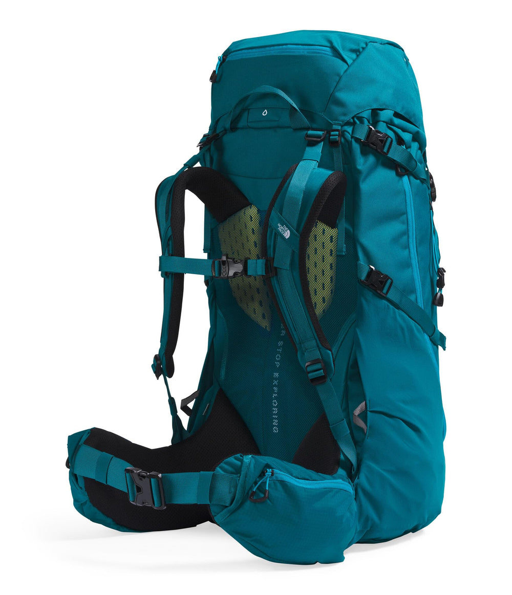 The North Face Terra 55 back panel with padded support for comfortable carrying.