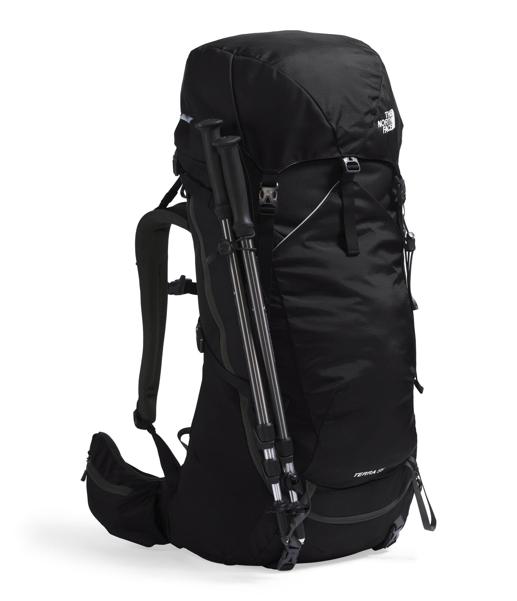 Side and bottom compression straps on Terra 55 stabilizing gear