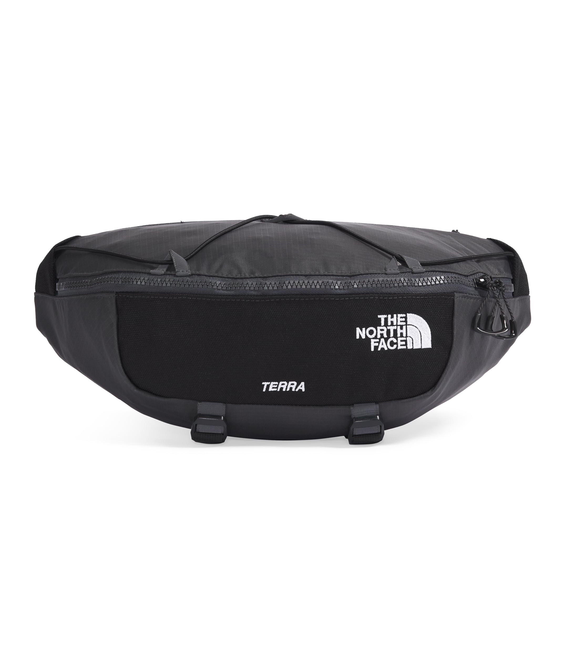 The North Face Terra Lumbar Hip Pack back view shows compact 6L storage for quick-access gear.