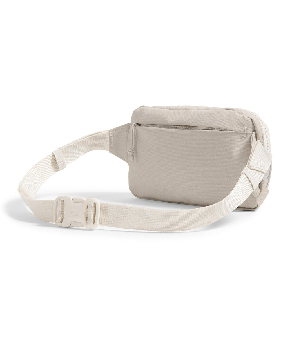 The North Face Terra Lumbar hip pack side view, external bungee for quick access gear.