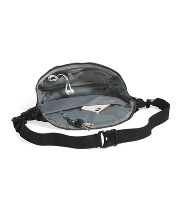 The North Face Terra Lumbar Hip Pack water-repellent finish protects gear in light rain.