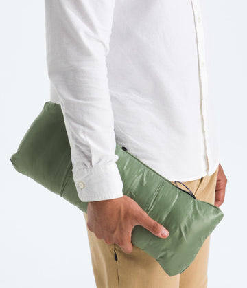 The North Face Thermoball Hooded Jacket concealed cuffs help seal in warmth.