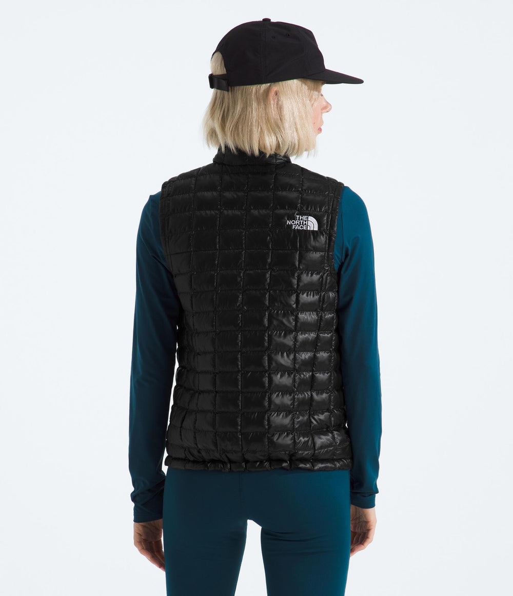 The North Face ThermoBall Vest packable pocket view demonstrates easy packing and on-the-go warmth