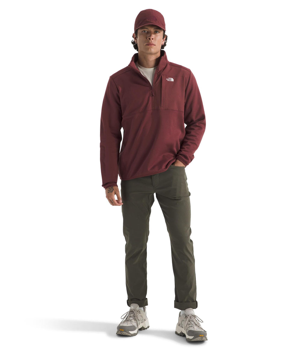 The North Face TNF Performance Fleece Quarter Zip Jacket layering setup for outdoor comfort