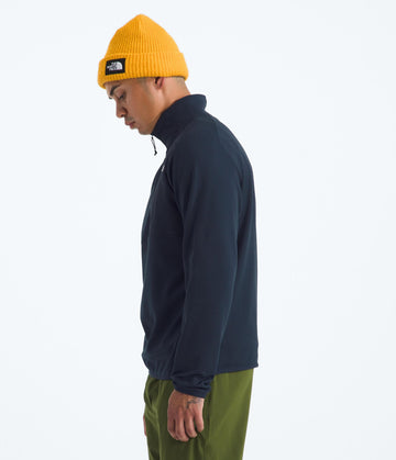 The North Face TNF performance fleece side view highlighting mobility and layering versatility