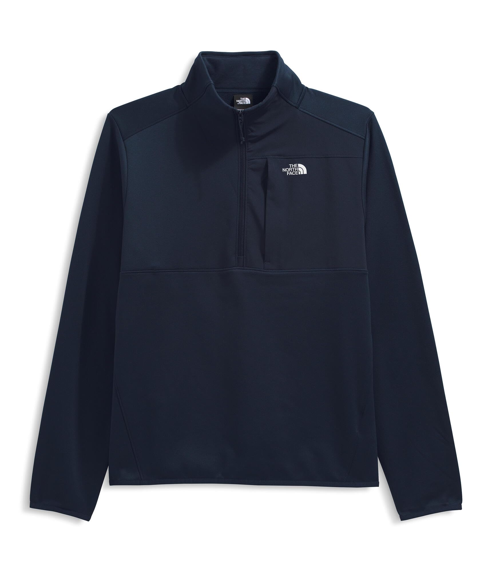 The North Face TNF performance fleece quarter zip zipper detail for easy venting