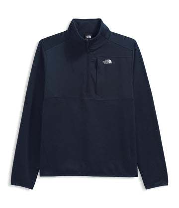 The North Face TNF performance fleece quarter zip zipper detail for easy venting