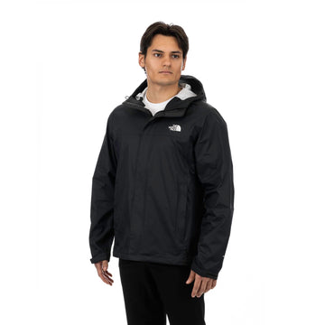 The North Face Venture 2 jacket front view with waterproof hood for rainy commutes.