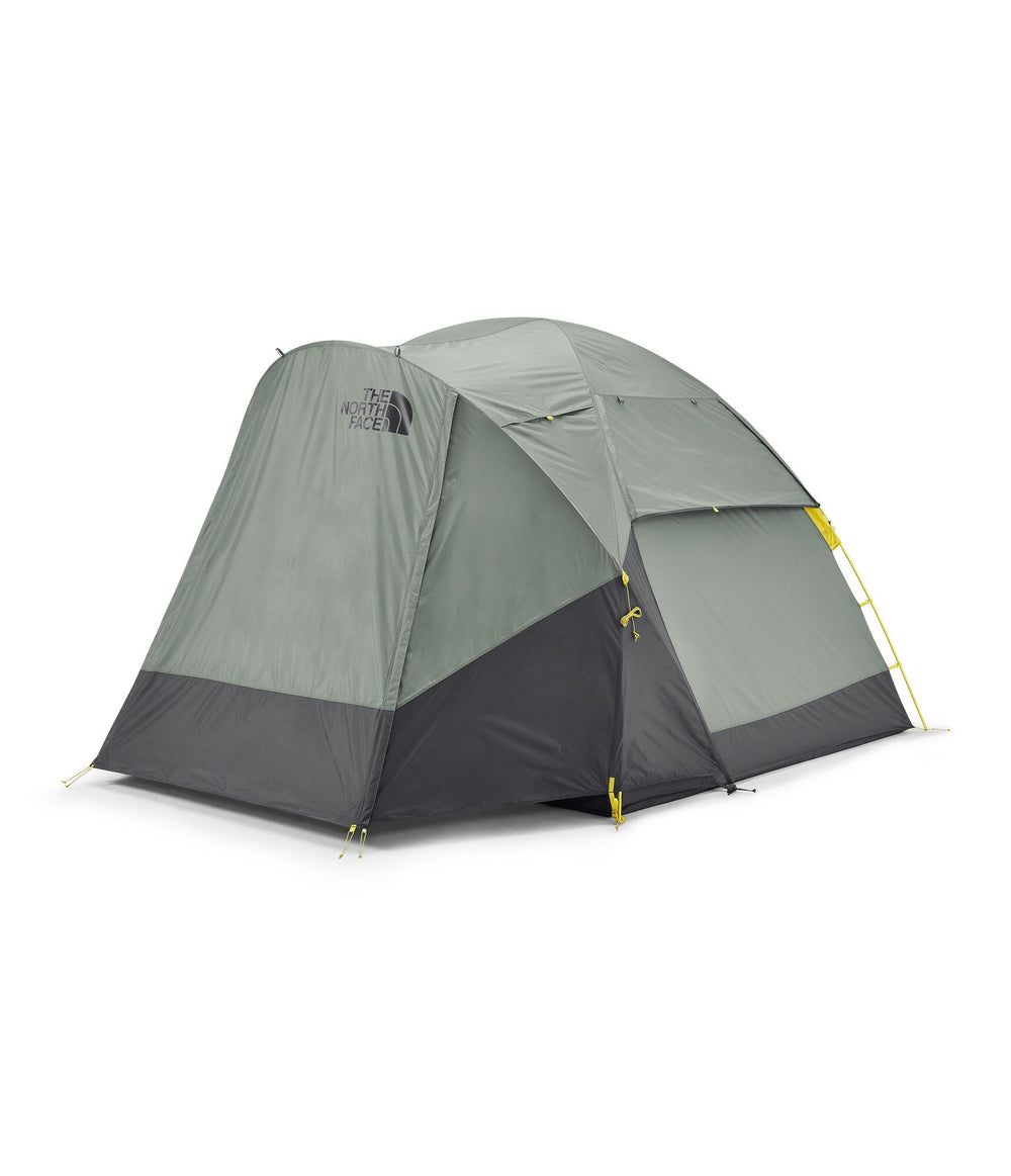 The North Face Wawona 4 tent exterior front view for quick family camping setup.