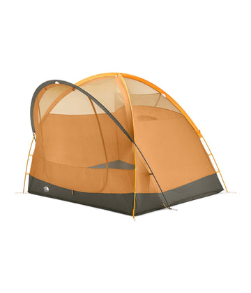 The North Face Wawona 4 tent interior with high ceiling for comfortable seating.