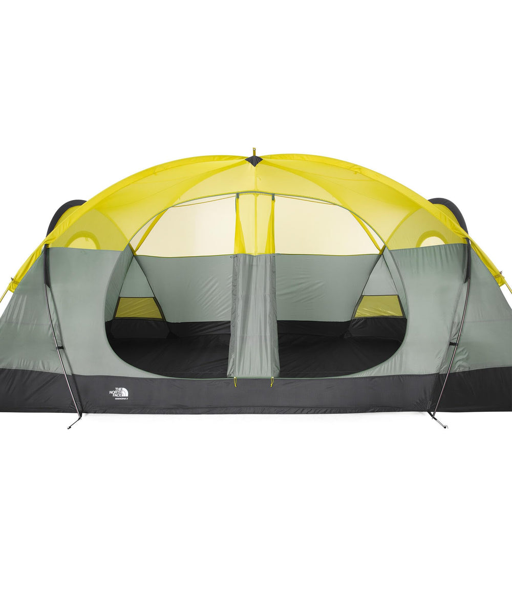The North Face Wawona 8 non-PFC DWR finish sheds light rain and moisture.