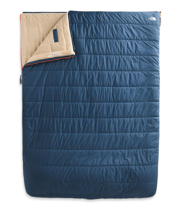 The North Face Wawona Bed Double 20 sleeping bag with easy-access zipper for two people.