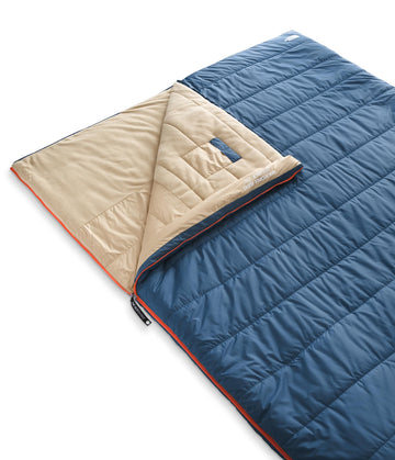 The North Face Wawona Bed Double 20 sleeping bag interior with soft taffeta lining.