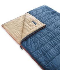The North Face Wawona Bed Double 20 sleeping bag interior with soft taffeta lining.