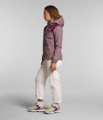 Interior liner view of Antora Triclimate jacket showing layering for warmth.