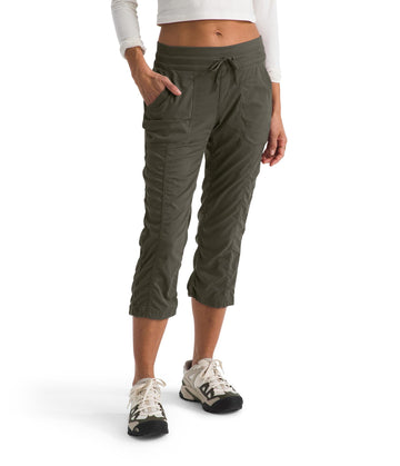 The North Face Aphrodite 2.0 Capri front view for versatile, moisture-wicking comfort.