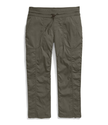 The North Face Aphrodite 2.0 Capri waistline shows flexible waistband for a personalized fit.