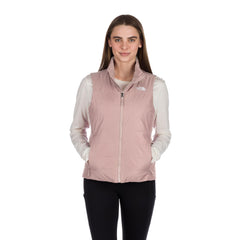 The North Face Women's Flare Vest pink moss front view for versatile layering