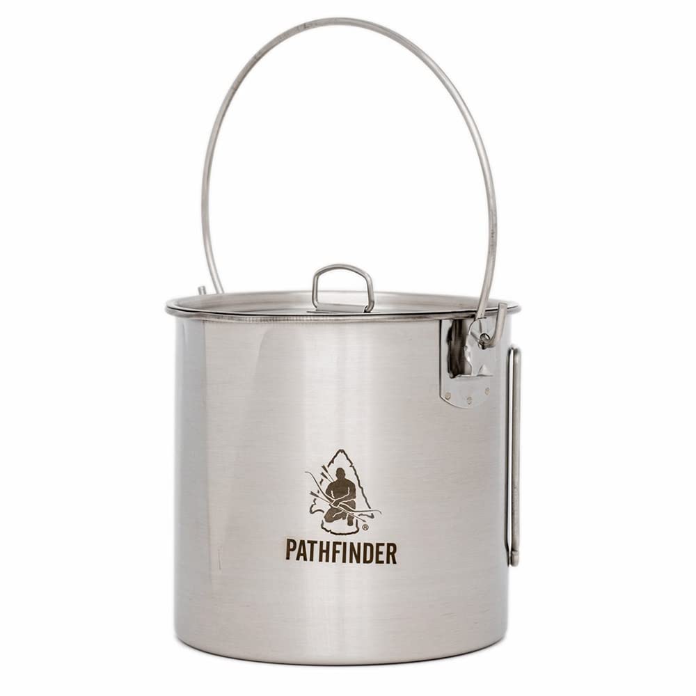 The Pathfinder School 64oz bush pot pour spout enables controlled outdoor pouring.
