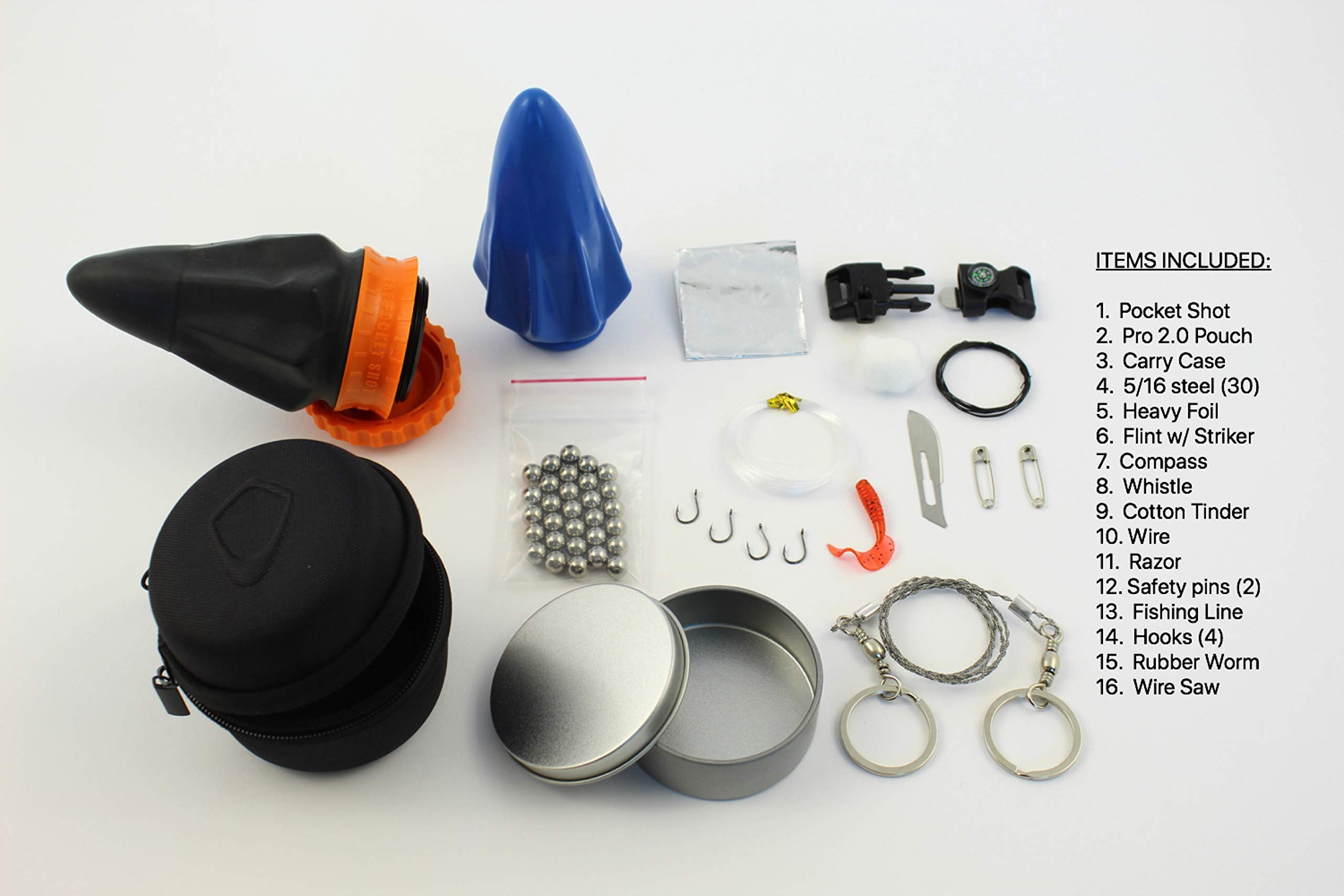The Pocket Shot Survival Kit flint and striker demonstrate reliable fire-starting for outdoors.