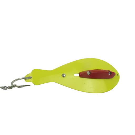 The Reliable Spoon 8" Bunker Spoon Banana Yellow metal body lasts seasons.