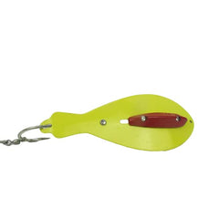 The Reliable Spoon 8" Bunker Spoon Banana Yellow metal body lasts seasons.