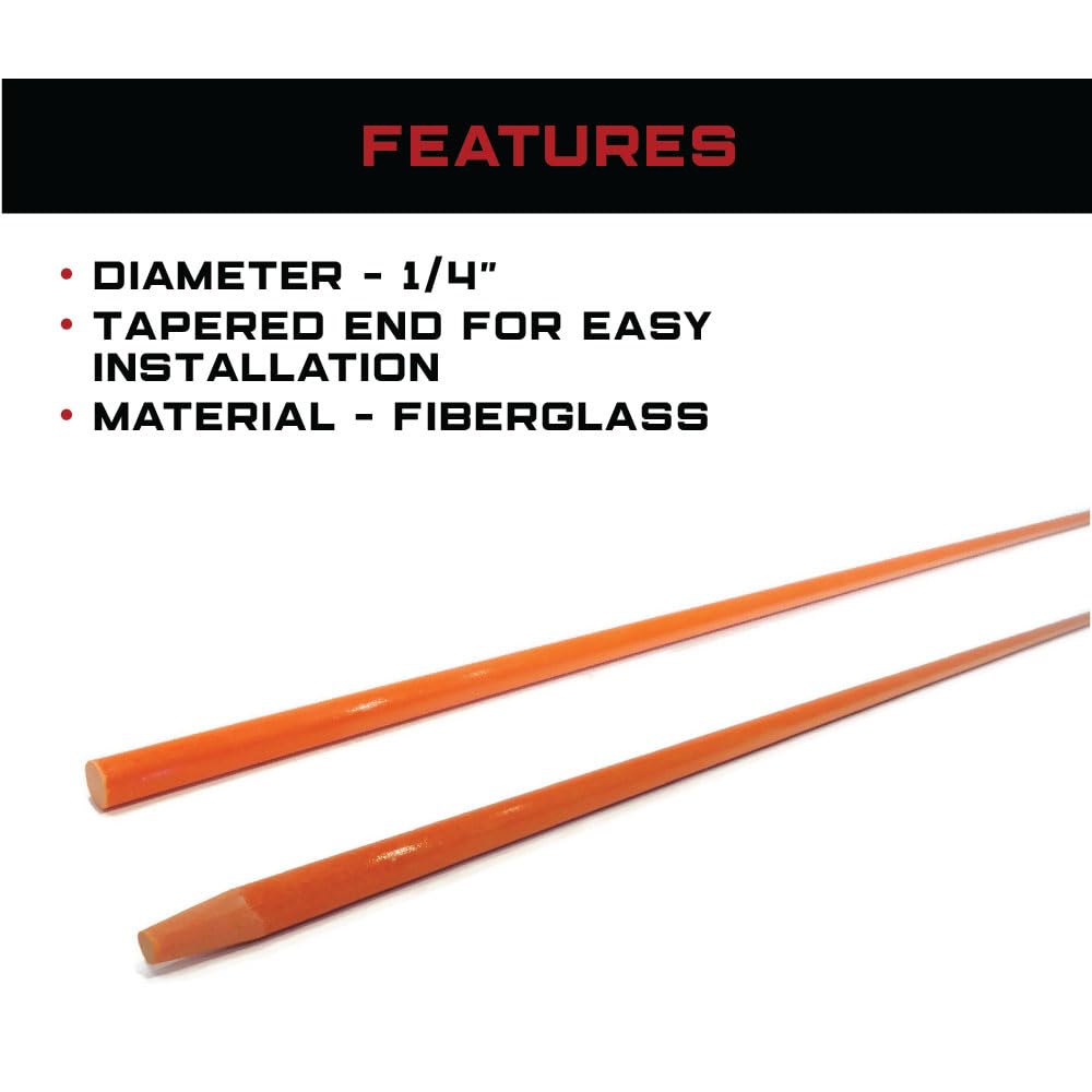 The ROP Shop fiberglass 1/4-inch stake offers durable, flexible performance