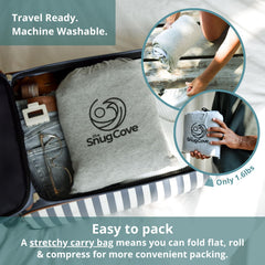 The Snug Cove convertible sleep sack demonstrates single or double setup for versatility.
