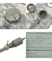 The Specialty Group USGI ACU Digital camo MOLLE webbing showcases rugged field practicality.