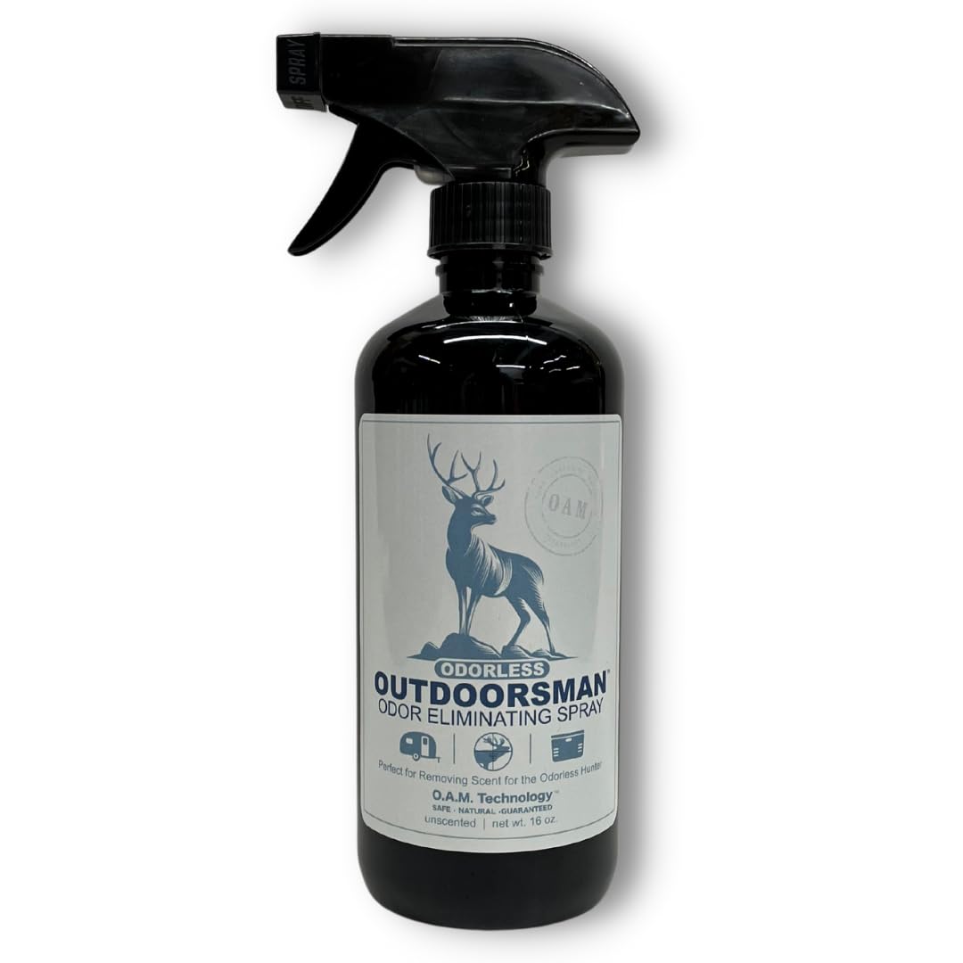 The Stink Solution Odorless Outdoorsman bottle ready for gear odor elimination.