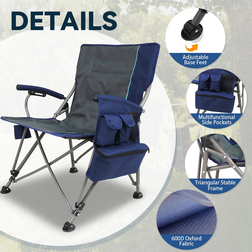 The Treasmap water-resistant fabric scene underscores dry comfort in damp outdoor environments.